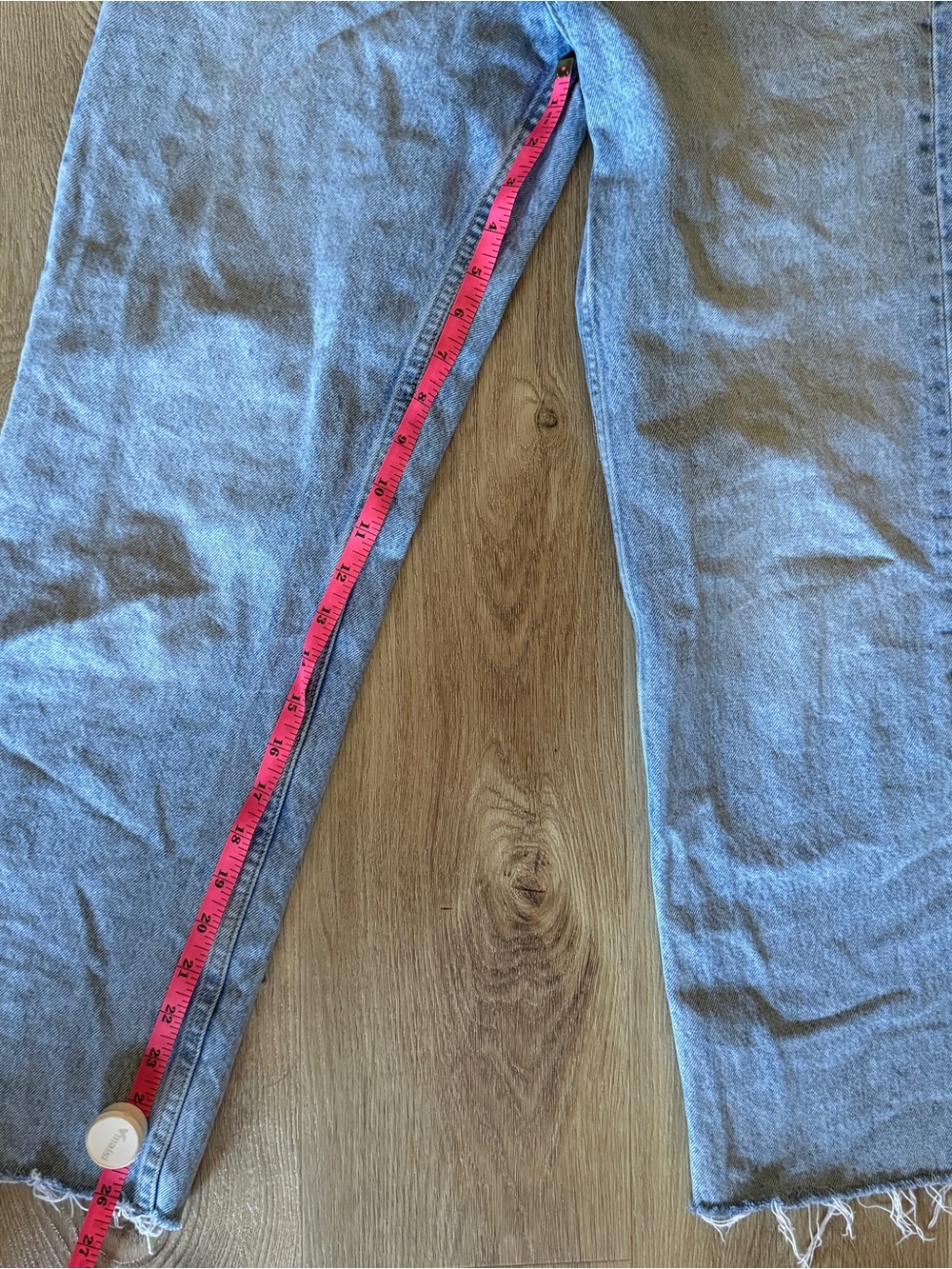 Zara Light Blue Straight cropped Jeans - Picture 4 of 8